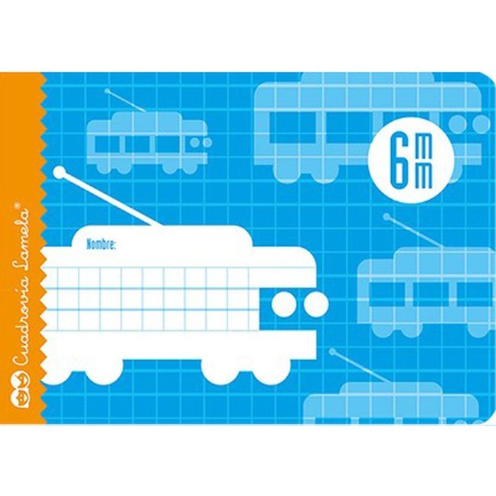 cuaderno apaisado lamela 6 mm